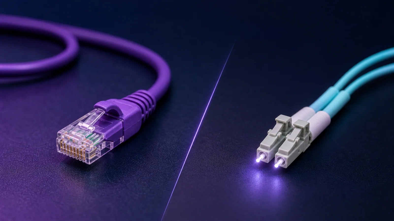 Câble Ethernet cuivre et fibre optique pour relier une borne Wi-Fi professionnelle