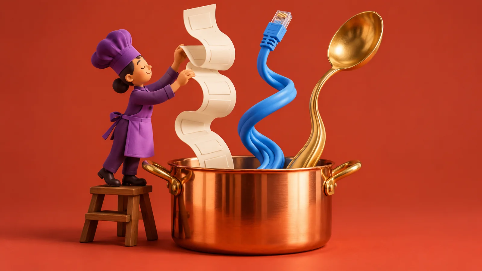 Illustration 3D conceptuelle : Wi-Fi professionnel pour restaurants et bars à Montpellier