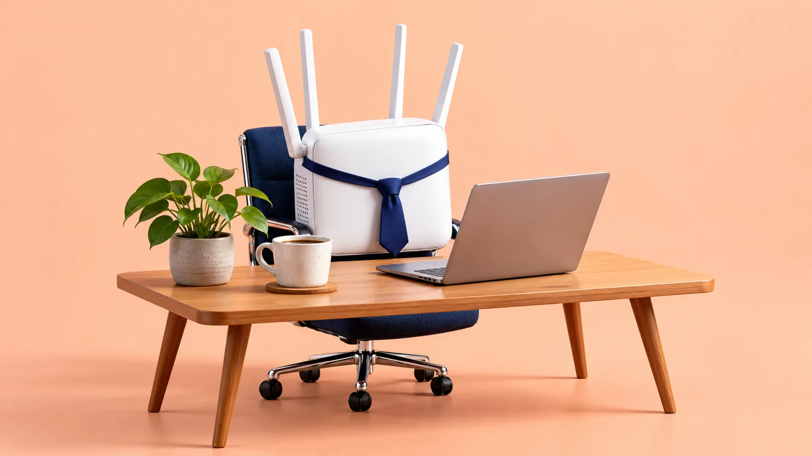 Mise en scène illustrative du Wi-Fi pour le secteur bureaux et pme