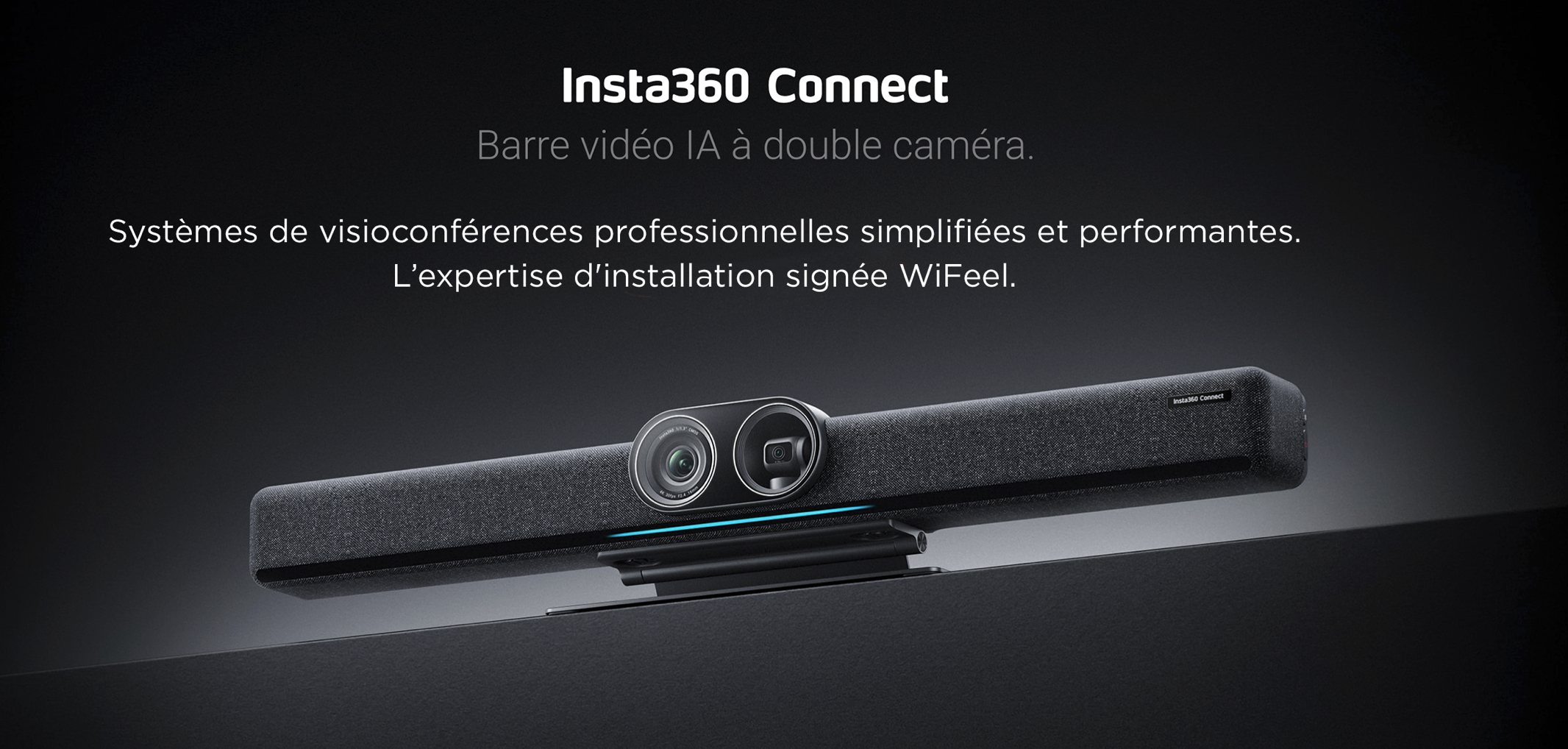 Insta360 Connect, barre vidéo IA à double caméra